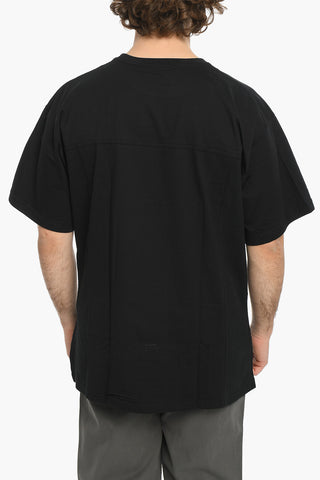 Contrasting Lettering Printed Crew-Neck T-shirt