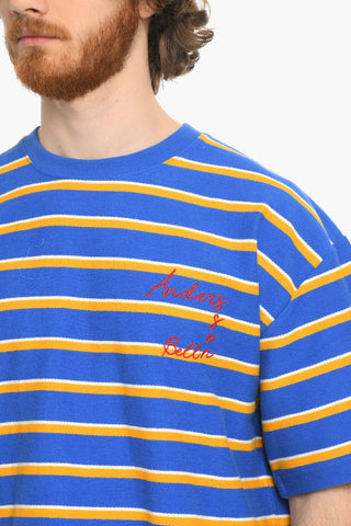 Awning Striped Two-Tone Crew-Neck T-shirt
