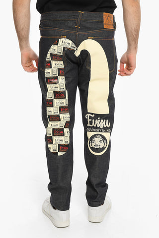 Jeans Regular Fit con Stampa Logo Sul Retro 19cm