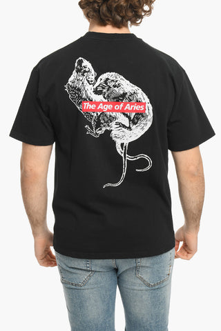 T-shirt Girocollo LOVE RAT Con Logo a Constrasto