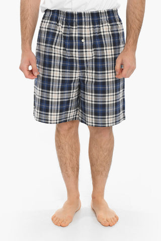 Tartan Checked Pijama Shorts with Drawstring Waist
