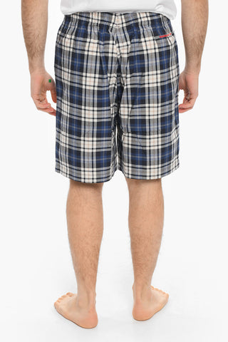 Tartan Checked Pijama Shorts with Drawstring Waist