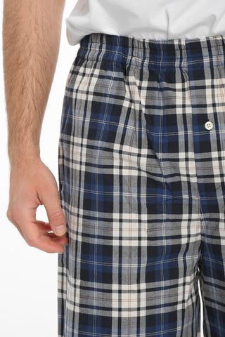 Tartan Checked Pijama Shorts with Drawstring Waist