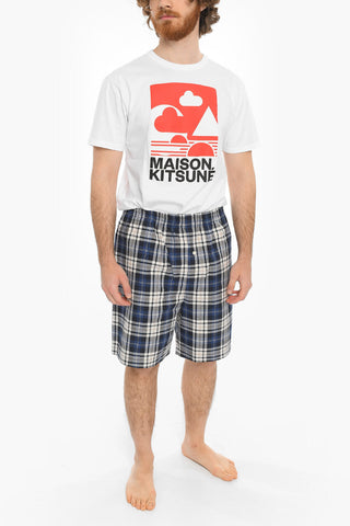 Tartan Checked Pijama Shorts with Drawstring Waist