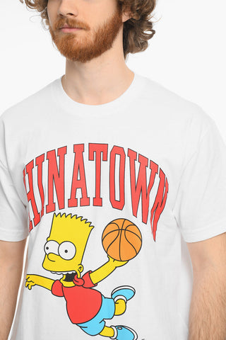 THE SIMPSONS Front Printed AIR BART Crew-neck T-Shirt