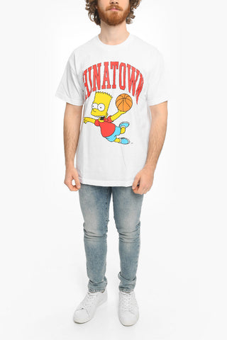 THE SIMPSONS Front Printed AIR BART Crew-neck T-Shirt