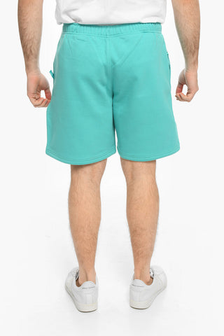 Fleeced-Cotton Blend Shorts