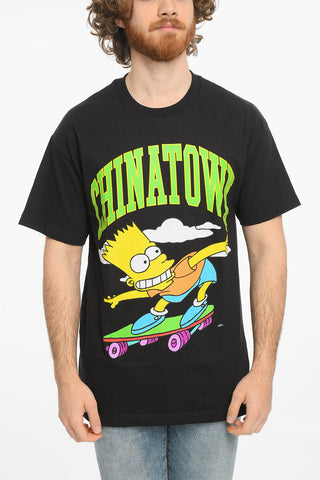 THE SIMPSONS Front Printed Crew-neck T-Shirt