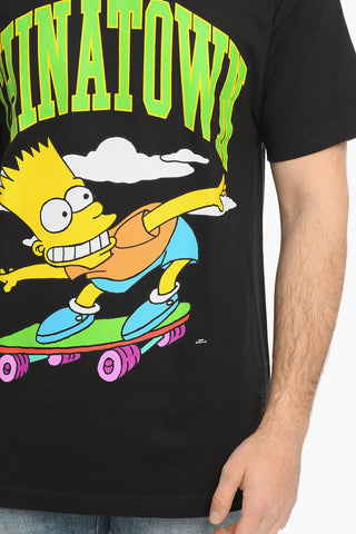 THE SIMPSONS Front Printed Crew-neck T-Shirt
