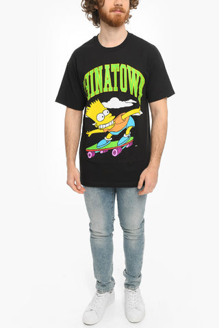 THE SIMPSONS Front Printed Crew-neck T-Shirt