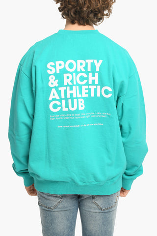 Contrasting Printed Crew-neck Sweatshirt