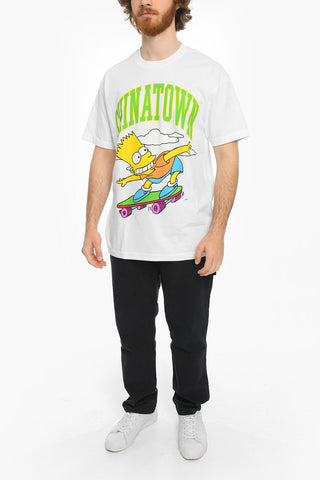 THE SIMPSON Printed Frontal CAWABUNGA Crew-Neck T-shirt
