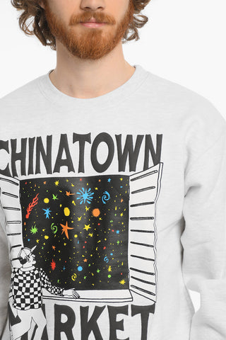 Front Printed Crew-neck WINDOW Sweatshirt