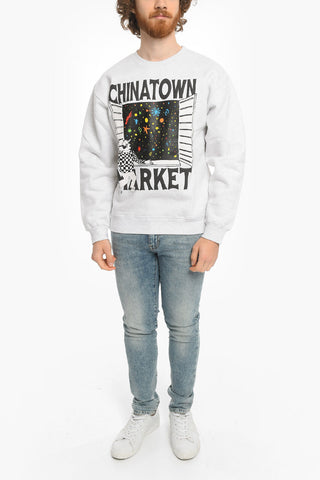 Front Printed Crew-neck WINDOW Sweatshirt