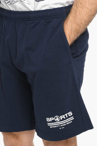 Shorts in Cotone a 3 Tasche con Elastico in Vita