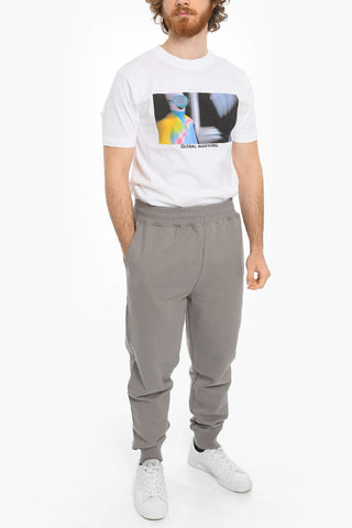 Cotton Joggers with Embossed Side-Logo