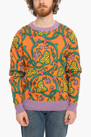 Embroidered Crew-neck RAISIN Sweater