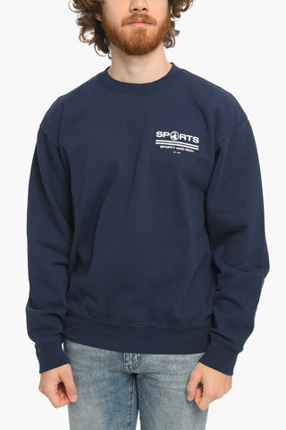 Contrasting Printed Crew-neck Sweatshirt