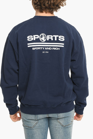 Contrasting Printed Crew-neck Sweatshirt