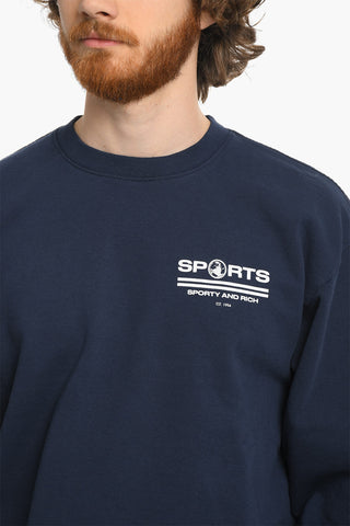 Contrasting Printed Crew-neck Sweatshirt