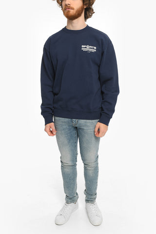 Contrasting Printed Crew-neck Sweatshirt