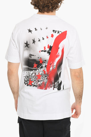 Crew-Neck T-shirt with Lettering Print