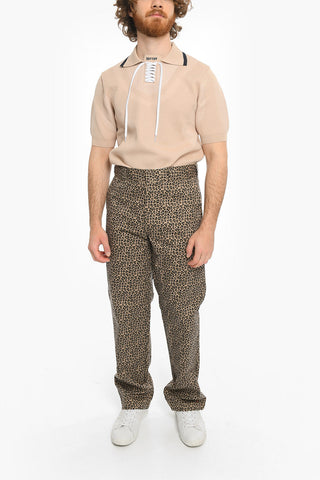 Pantaloni Baggy Fit a Fantasia Animalier