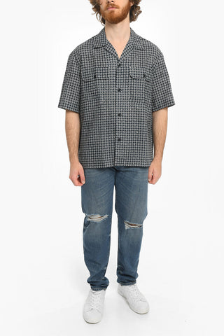 Short Sleeve Geometrical Motif Shirt