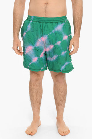 Tie Dye Effect Padded Shorts