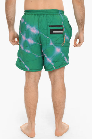Tie Dye Effect Padded Shorts