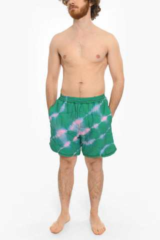 Tie Dye Effect Padded Shorts