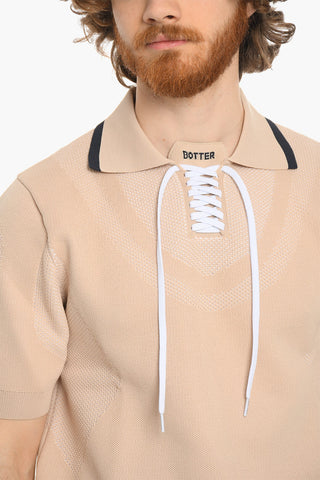 Polo Neck Short Sleeve Sweater