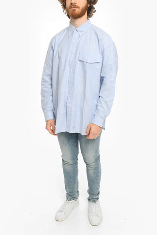 Camicia Button Down In Cotone con Taschino