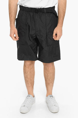 Rip-stop Motif Cargo Shorts