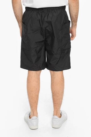 Rip-stop Motif Cargo Shorts
