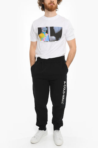 Cotton Joggers with Embossed Side-Logo