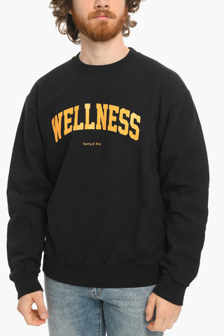 Contrasting Printed Crew-neck Sweatshirt