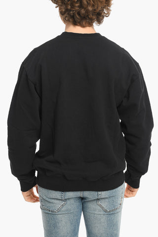 Contrasting Printed Crew-neck Sweatshirt