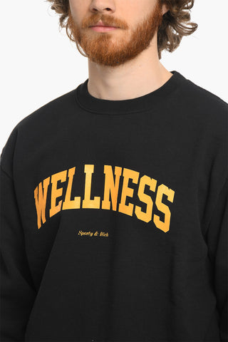 Contrasting Printed Crew-neck Sweatshirt