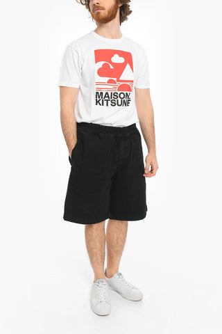 Drawstring Waist Cotton Shorts