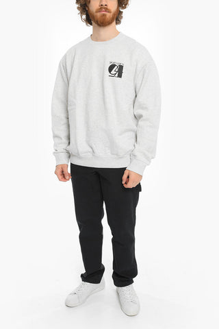Fleeced-Cotton Crew-Neck Sweatshirt