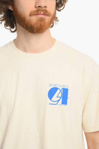 Contrasting Logo Solid Color T-Shirt