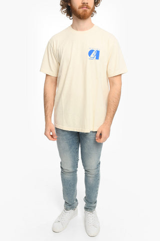 Contrasting Logo Solid Color T-Shirt