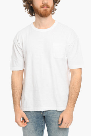 Set of 3 Solid Color Crewneck SUBLIG JUMBO T-Shirt with Breast Pocket