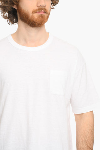 Set of 3 Solid Color Crewneck SUBLIG JUMBO T-Shirt with Breast Pocket