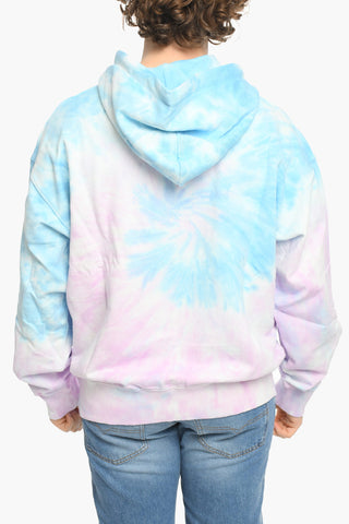 COUTURE Felpa in Cotone Tie Dye con Maxi Logo Frontale