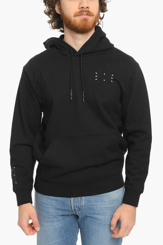 MCQ N.0 Hoodie Sweatshirt with Cangaroo Pocket and Embossed Contrasting Detailing
