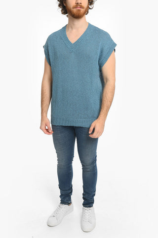 Gilet in Maglia con Scollo a V