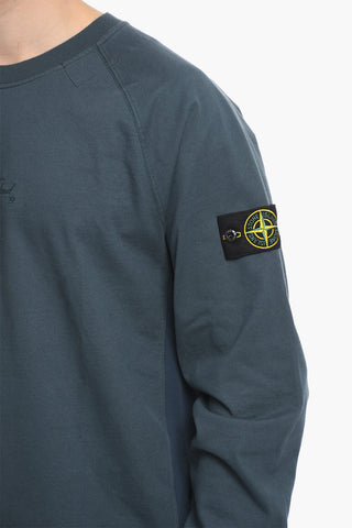 Felpa Girocollo in Cotone con Logo Ricamato