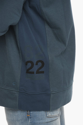 Felpa Girocollo in Cotone con Logo Ricamato